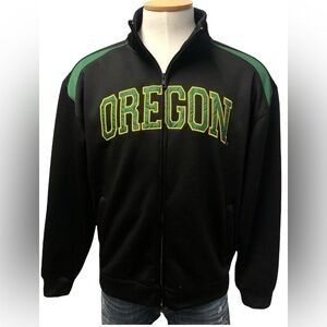 Polyester track jacket, Campus Drive Oregon Ducks, size Large